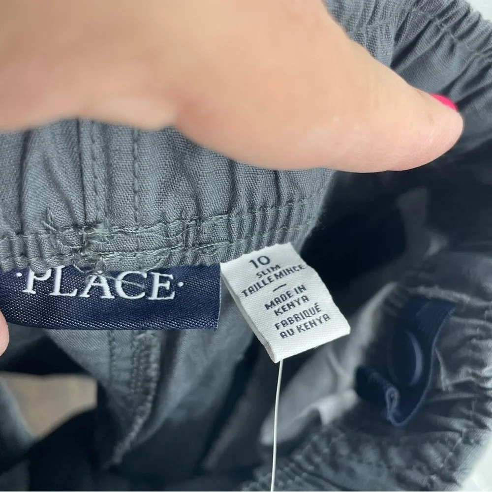 The children’s place Boys uniform Pull On Cargo Shorts‎ - af storm gray 10 slim